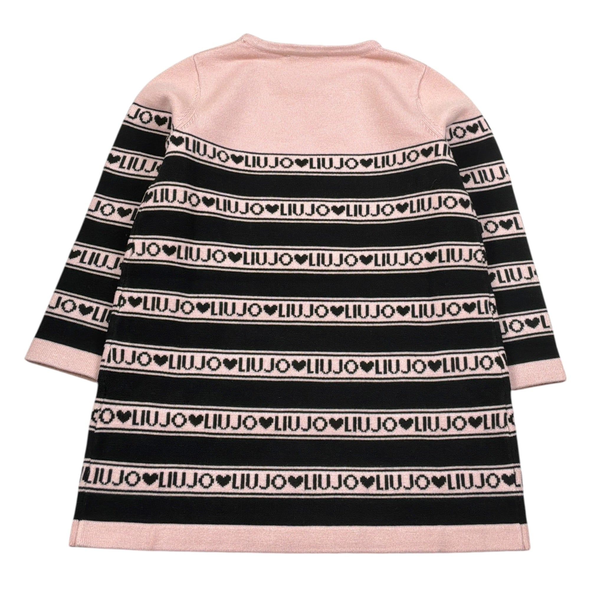 Liu Jo Abito Manica Lunga tinta unita con Logo Rosa per Neonata KF5130XXN ROSA LIU JO 
