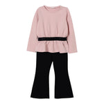Liu Jo Completo 2 Pezzi Shirt-Leggins Rosa/Nero per Bambina KF5131N ROSA/NERO LIU JO 