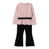 Liu Jo Completo 2 Pezzi Shirt-Leggins Rosa/Nero per Bambina KF5131 ROSA/NERO LIU JO 