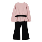 Liu Jo Completo 2 Pezzi Shirt-Leggins Rosa/Nero per Bambina KF5131 ROSA/NERO LIU JO 