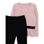Liu Jo Completo 2 Pezzi Shirt-Leggins Rosa/Nero per Bambina KF5131 ROSA/NERO LIU JO 