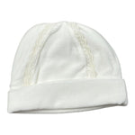 Lalalu' Cappello tinta unita con Ricami Bianco per Neonata QOQPA BIANCO LALALU' 