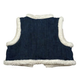 Louis Dieudonne' Giubbino Smanicato con Pelliccia Azzurro per Bambina GRIW25R0181 AZZURRO LOUIS DIEUDONNE' 