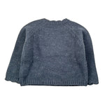 Louise Misha Maglia tinta unita con Ricami Blu per Bambina GRCW25J0160 BLU LOUISE MISHA 