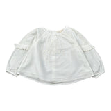 Louise Misha Camicia tinta unita con Ricami Bianco per Neonata GRIW25B0068N BIANCO LOUISE MISHA 