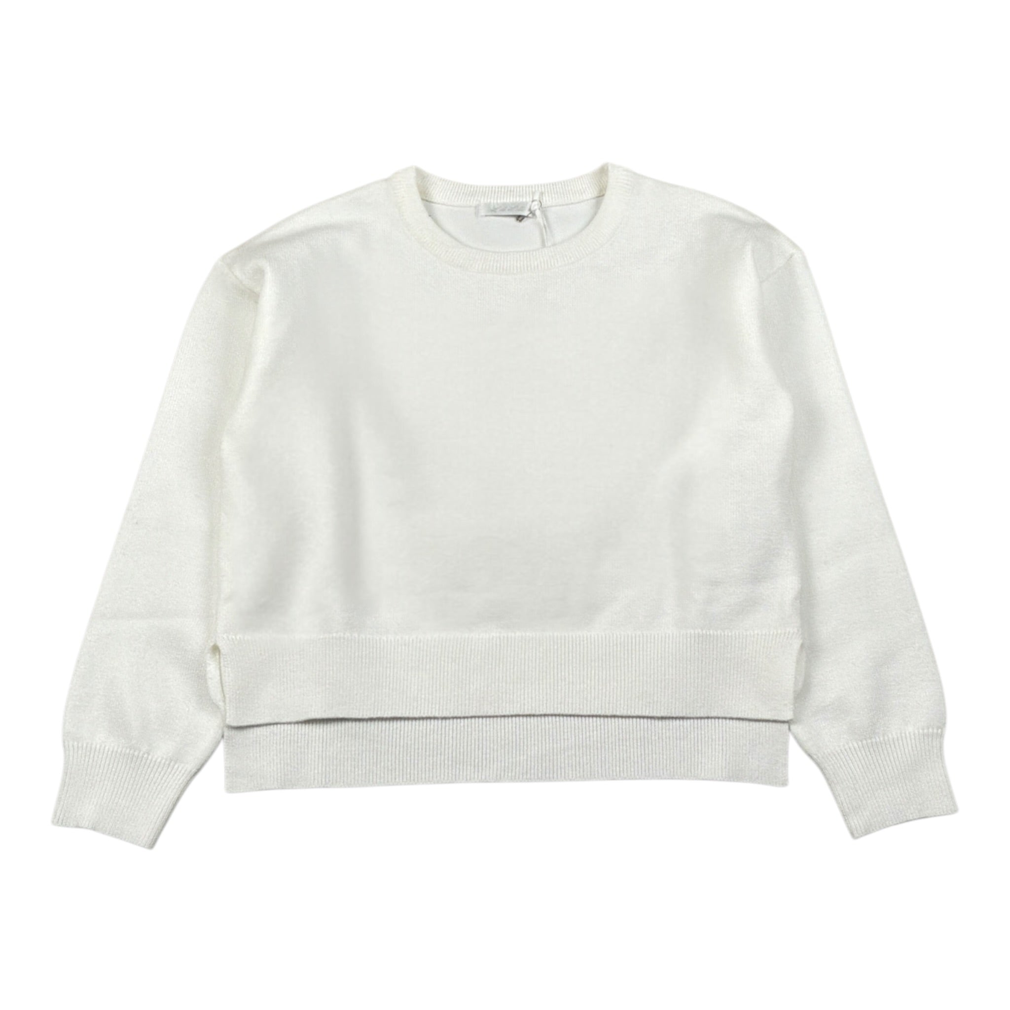 Lu Lu By Miss Grant Maglia tinta unita Girocollo Bianco per Bambina LL0743 BIANCO LU LU BY MISS GRANT 