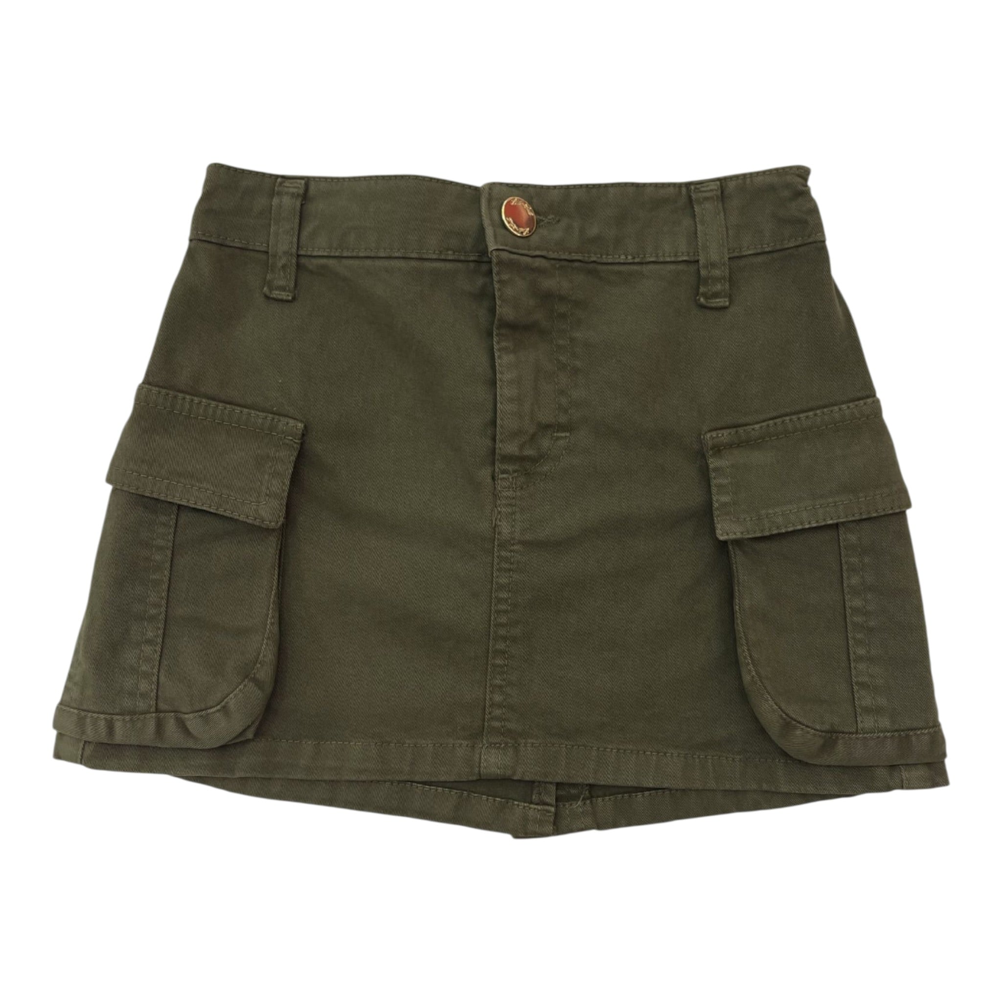 Lu Lu By Miss Grant Gonna tinta unita con Elastico In Vita Verde per Bambina LL3753X VERDE LU LU BY MISS GRANT 