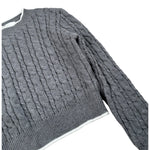Lu Lu By Miss Grant Maglia tinta unita con Trecce Grigio per Bambina LL3821 GRIGIO LU LU BY MISS GRANT 