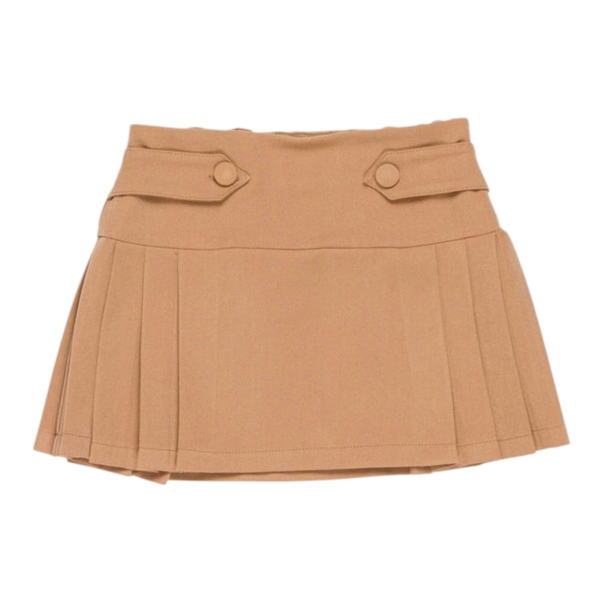 Lu Lu By Miss Grant Gonna tinta unita con Elastico In Vita Beige per Bambina LL3937 BEIGE LU LU BY MISS GRANT 