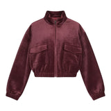 Lu Lu By Miss Grant Felpa tinta unita con Zip In Camoscio Bordeaux per Bambina LL3958 BORDEAUX LU LU BY MISS GRANT 