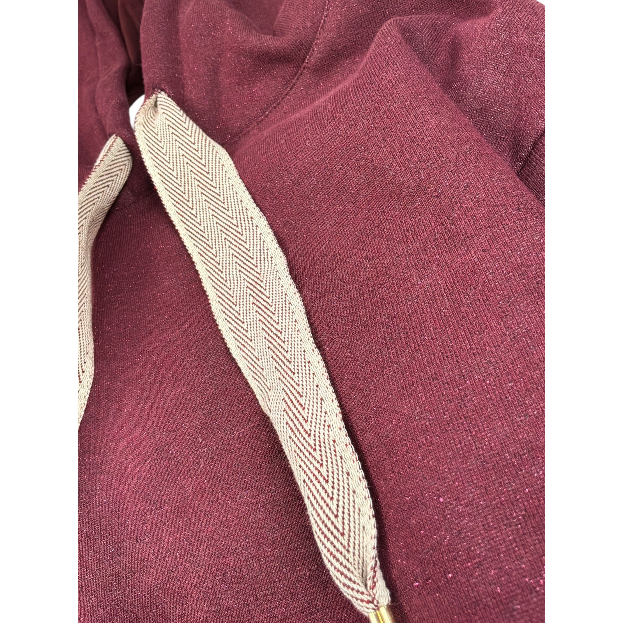 Lu Lu By Miss Grant Felpa tinta unita con Cappuccio Bordeaux per Bambina LL3960 BORDEAUX LU LU BY MISS GRANT 