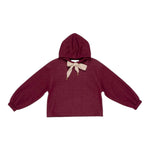 Lu Lu By Miss Grant Felpa tinta unita con Cappuccio Bordeaux per Bambina LL3960X BORDEAUX LU LU BY MISS GRANT 
