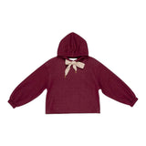 Lu Lu By Miss Grant Felpa tinta unita con Cappuccio Bordeaux per Bambina LL3960X BORDEAUX LU LU BY MISS GRANT 