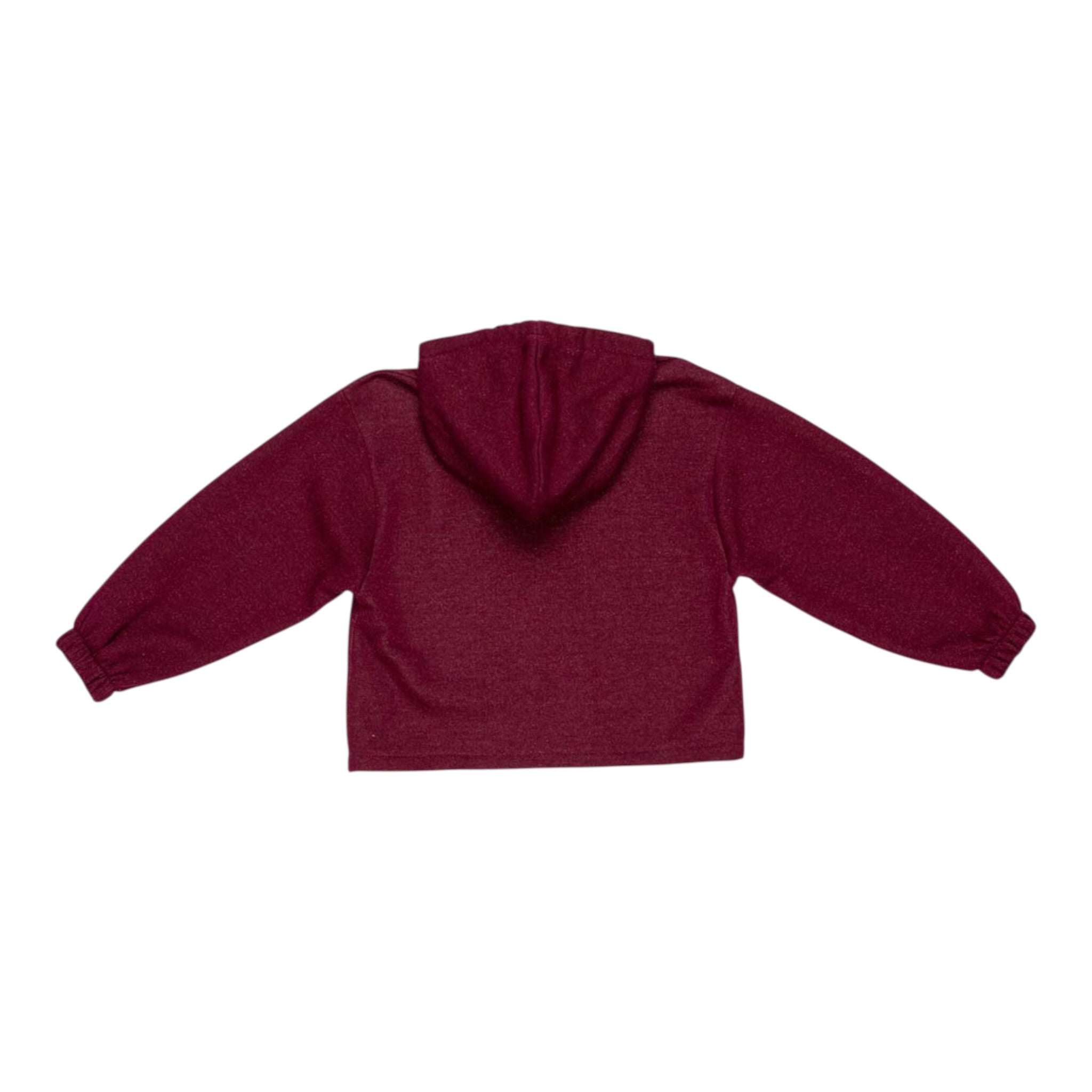 Lu Lu By Miss Grant Felpa tinta unita con Cappuccio Bordeaux per Bambina LL3960X BORDEAUX LU LU BY MISS GRANT 