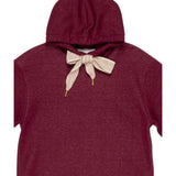 Lu Lu By Miss Grant Felpa tinta unita con Cappuccio Bordeaux per Bambina LL3960X BORDEAUX LU LU BY MISS GRANT 