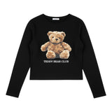 Lu Lu By Miss Grant Shirt tinta unita con Stampa Nero per Bambina LL3963 NERO LU LU BY MISS GRANT 