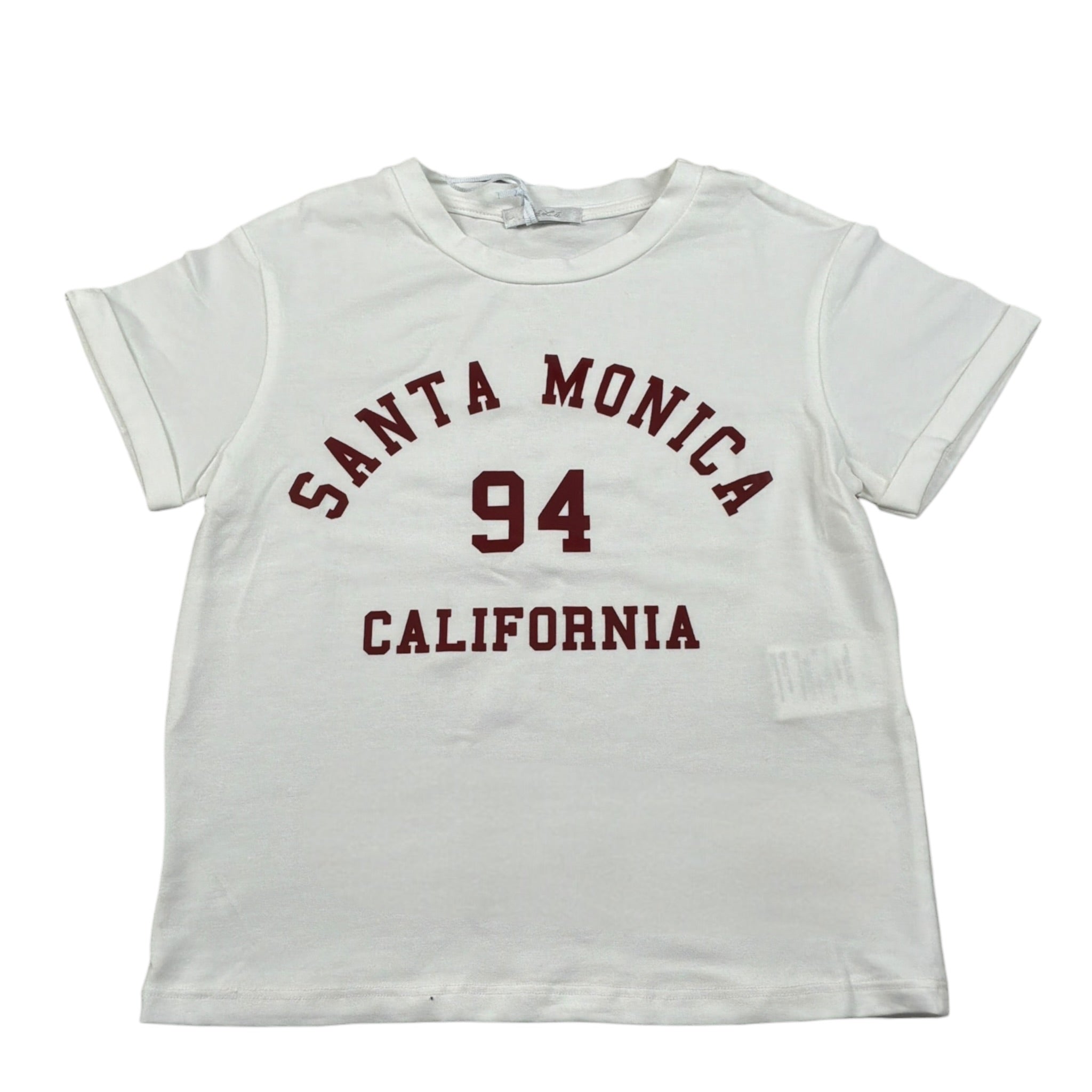 Lu Lu By Miss Grant T-Shirt tinta unita con Stampa Bianco per Bambina LL3968X BIANCO LU LU BY MISS GRANT 