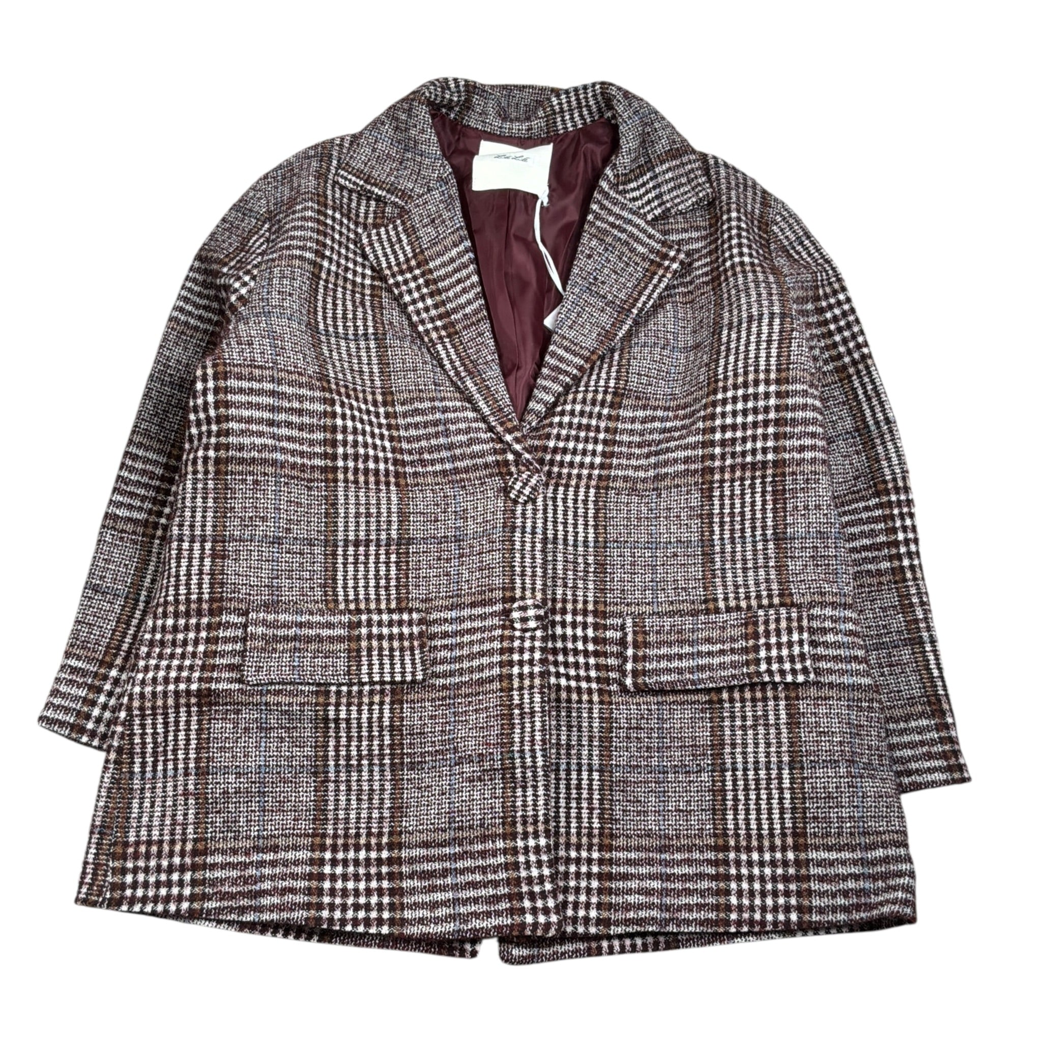 Lu Lu By Miss Grant Giacca tinta unita con Microfantasia Bordeaux per Bambina LL3991X BORDEAUX LU LU BY MISS GRANT 