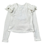 Lu Lu By Miss Grant Maglia tinta unita con Fiocchi Bianco per Bambina LL4001 BIANCO LU LU BY MISS GRANT 