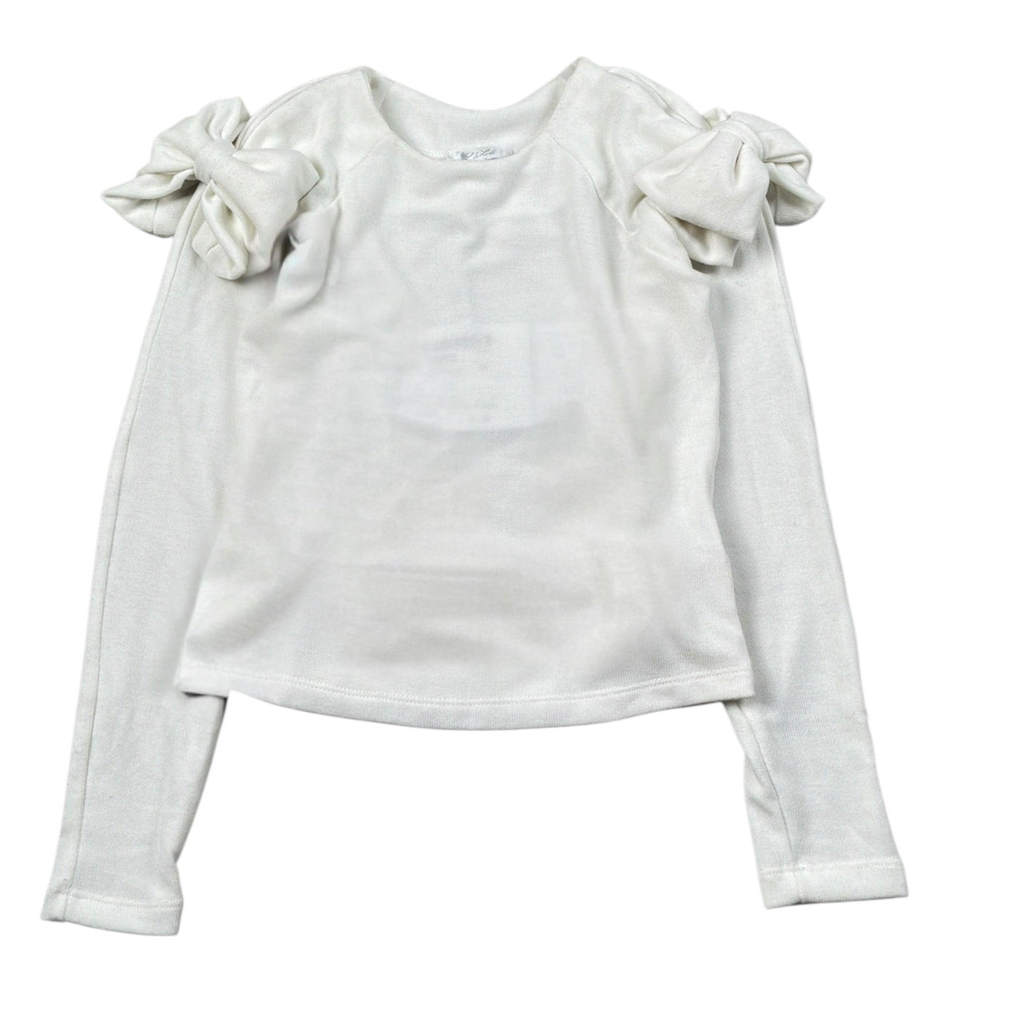 Lu Lu By Miss Grant Maglia tinta unita con Fiocchi Bianco per Bambina LL4001 BIANCO LU LU BY MISS GRANT 