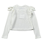 Lu Lu By Miss Grant Maglia tinta unita con Fiocchi Bianco per Bambina LL4001 BIANCO LU LU BY MISS GRANT 