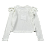 Lu Lu By Miss Grant Maglia tinta unita con Fiocchi Bianco per Bambina LL4001 BIANCO LU LU BY MISS GRANT 