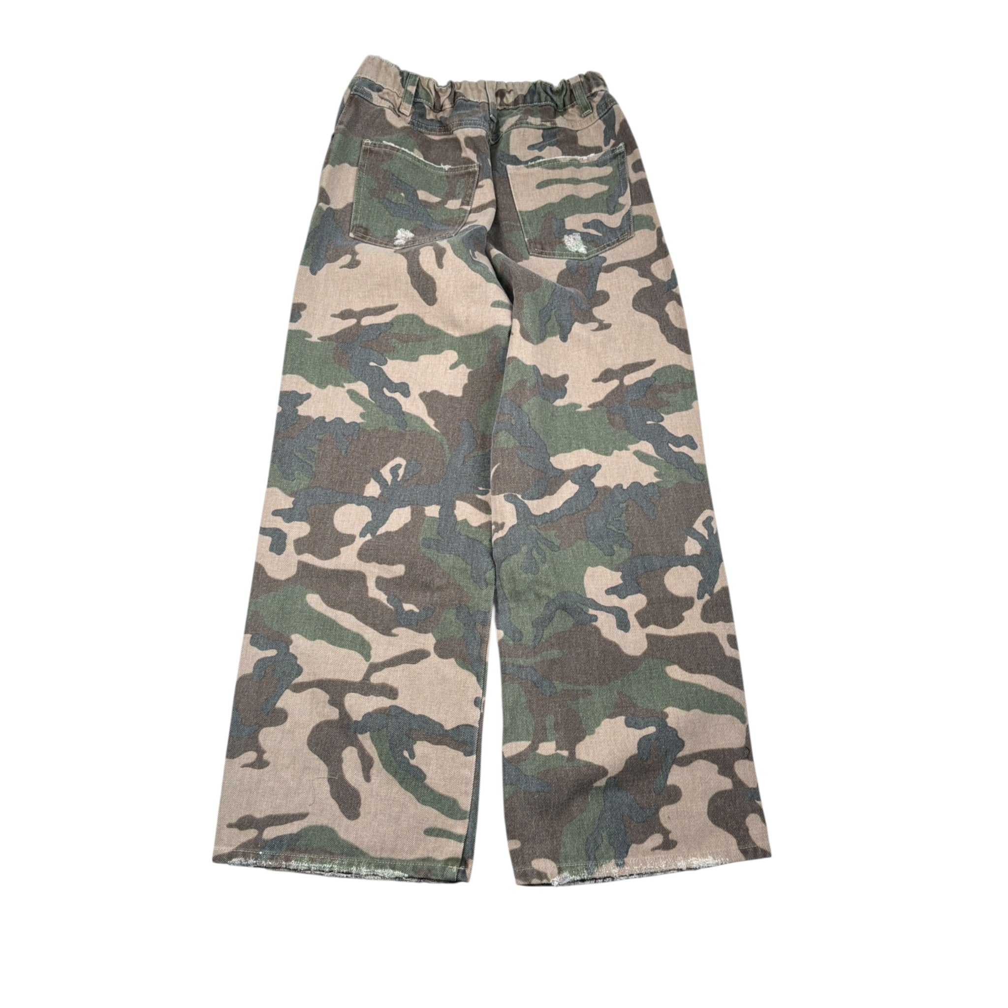 Lu Lu By Miss Grant Jeans tinta unita Stampa Militare Verde per Bambina LL4010 VERDE LU LU BY MISS GRANT 