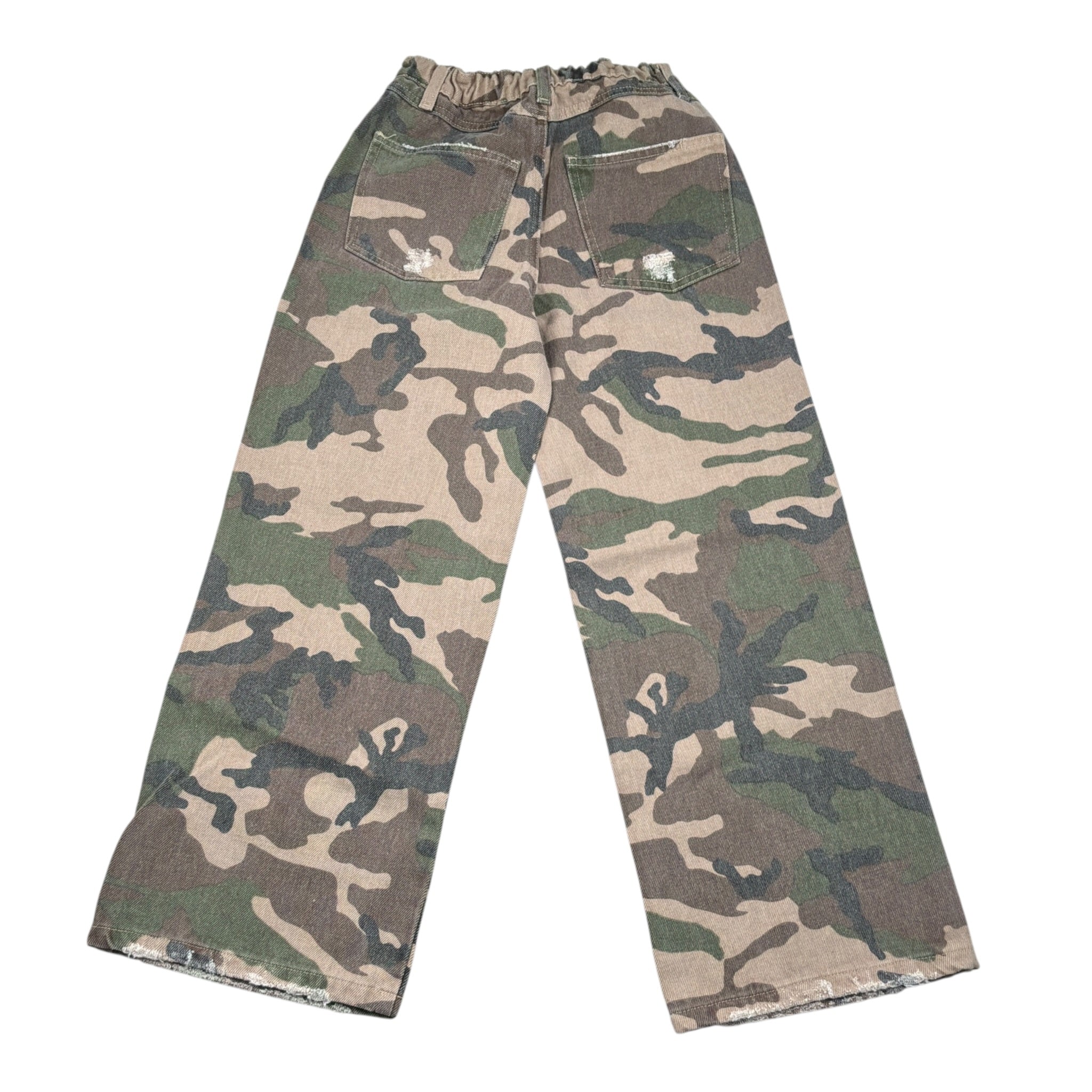 Lu Lu By Miss Grant Jeans tinta unita Stampa Militare Verde per Bambina LL4010XX VERDE LU LU BY MISS GRANT 