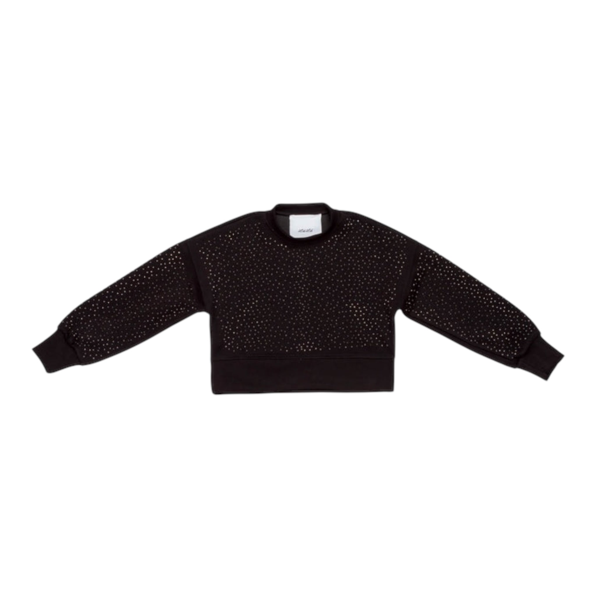 Lu Lu By Miss Grant Felpa Girocollo tinta unita con Brillantini Nero per Bambina LL4011 NERO LU LU BY MISS GRANT 