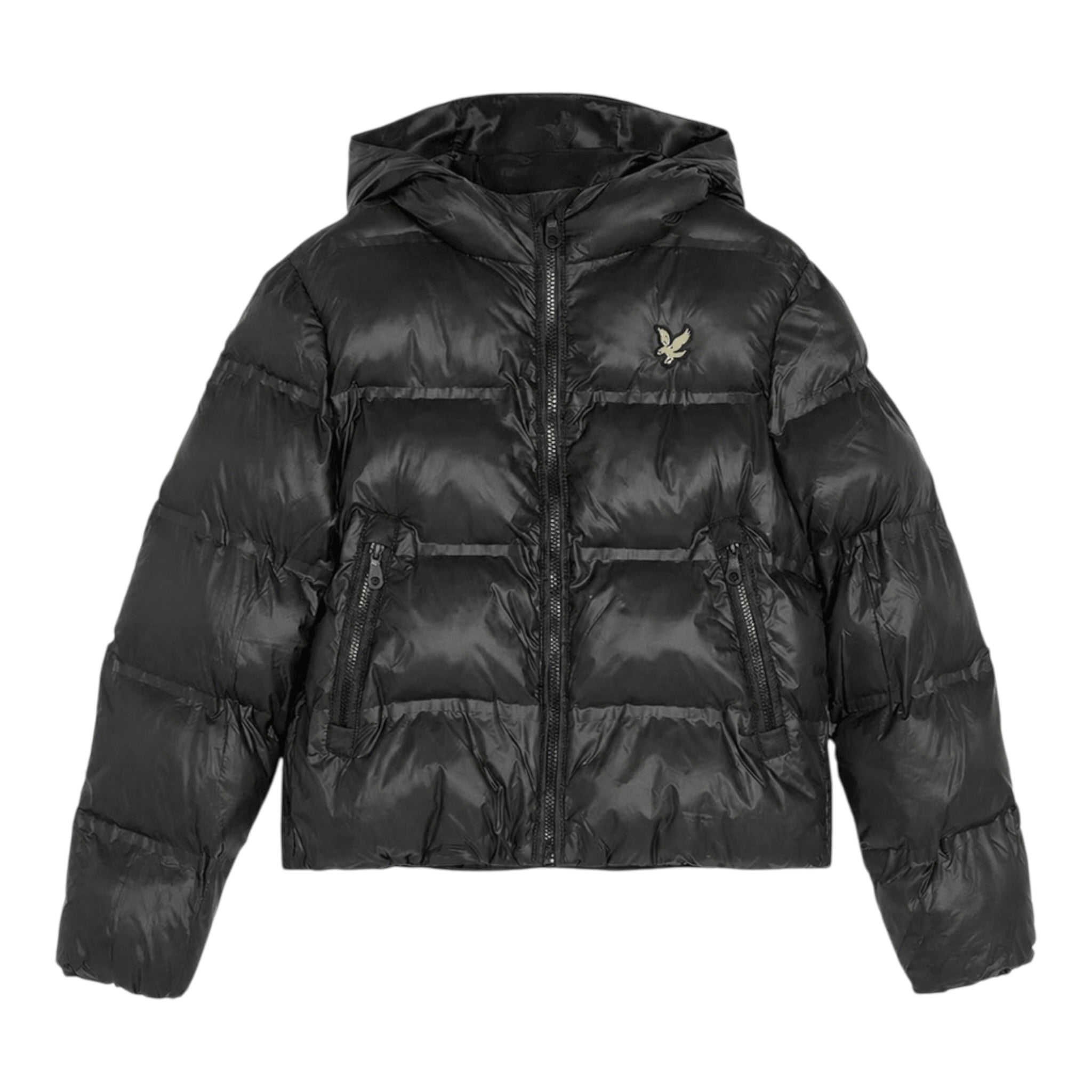 Lyle&Scott Giubbino tinta unita con Zip E Cappuccio Nero per Bambino 51624 NERO LYLE&SCOTT 
