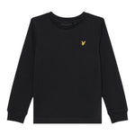 Lyle&Scott Shirt Girocollo tinta unita con Logo Nero per Bambino 51991 NERO LYLE&SCOTT 