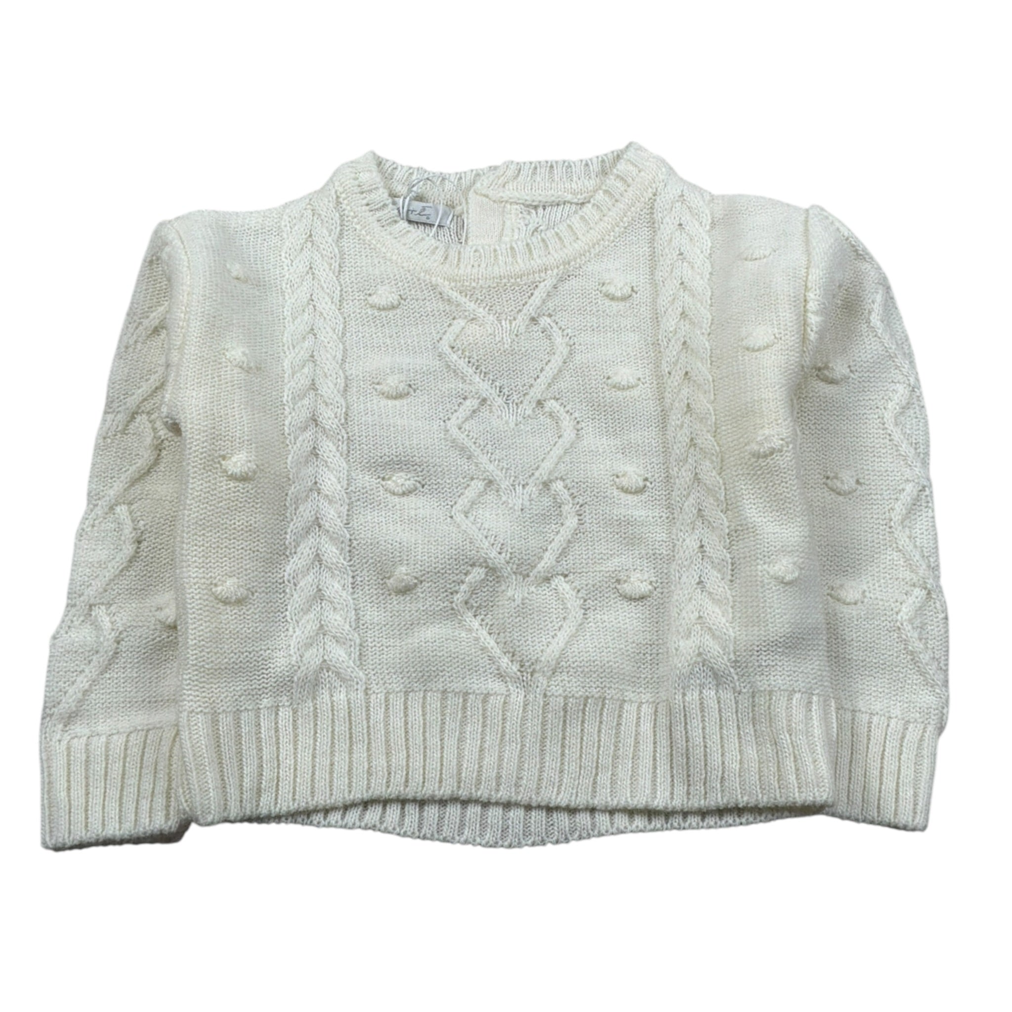 U+È Maglia Girocollo tinta unita Panna per Bambina UE1502J PANNA U+è 