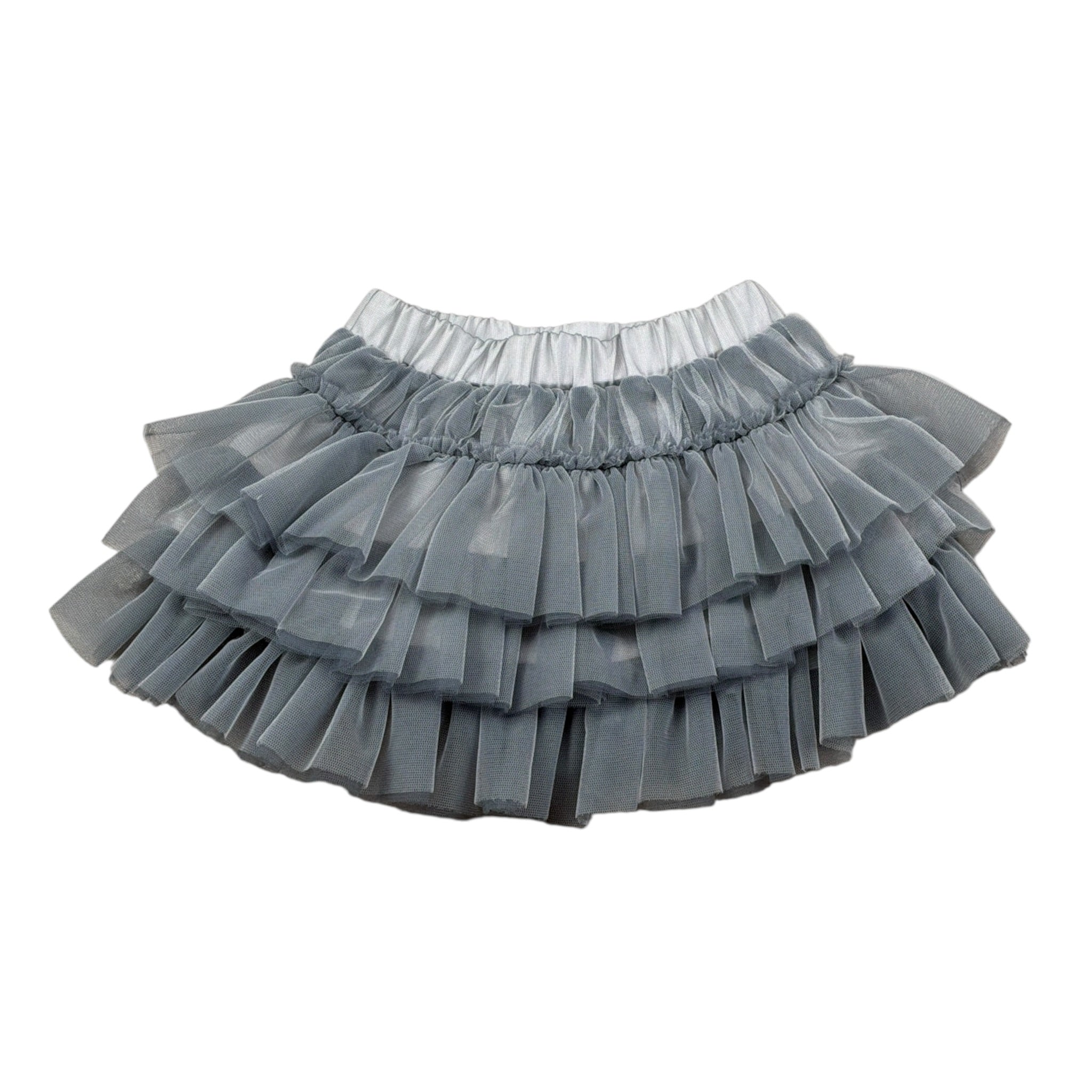U+È Gonna tinta unita con Tulle Grigio per Neonata UE1602 GRIGIO U+è 