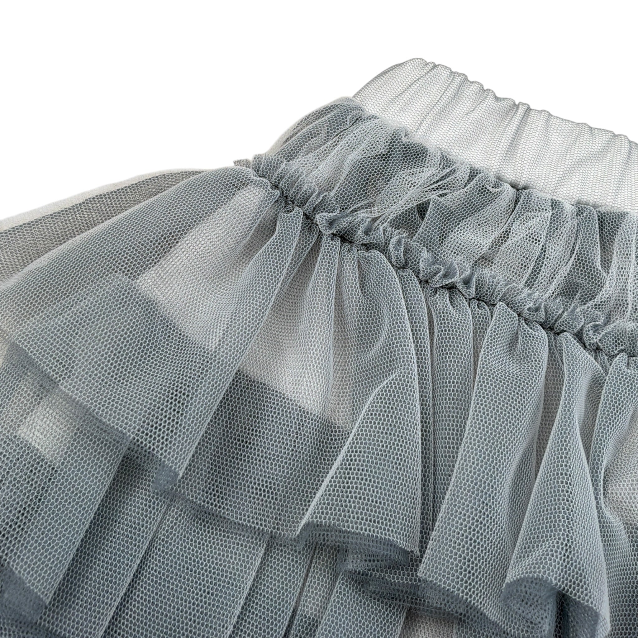 U+È Gonna tinta unita con Tulle Grigio per Neonata UE1602 GRIGIO U+è 