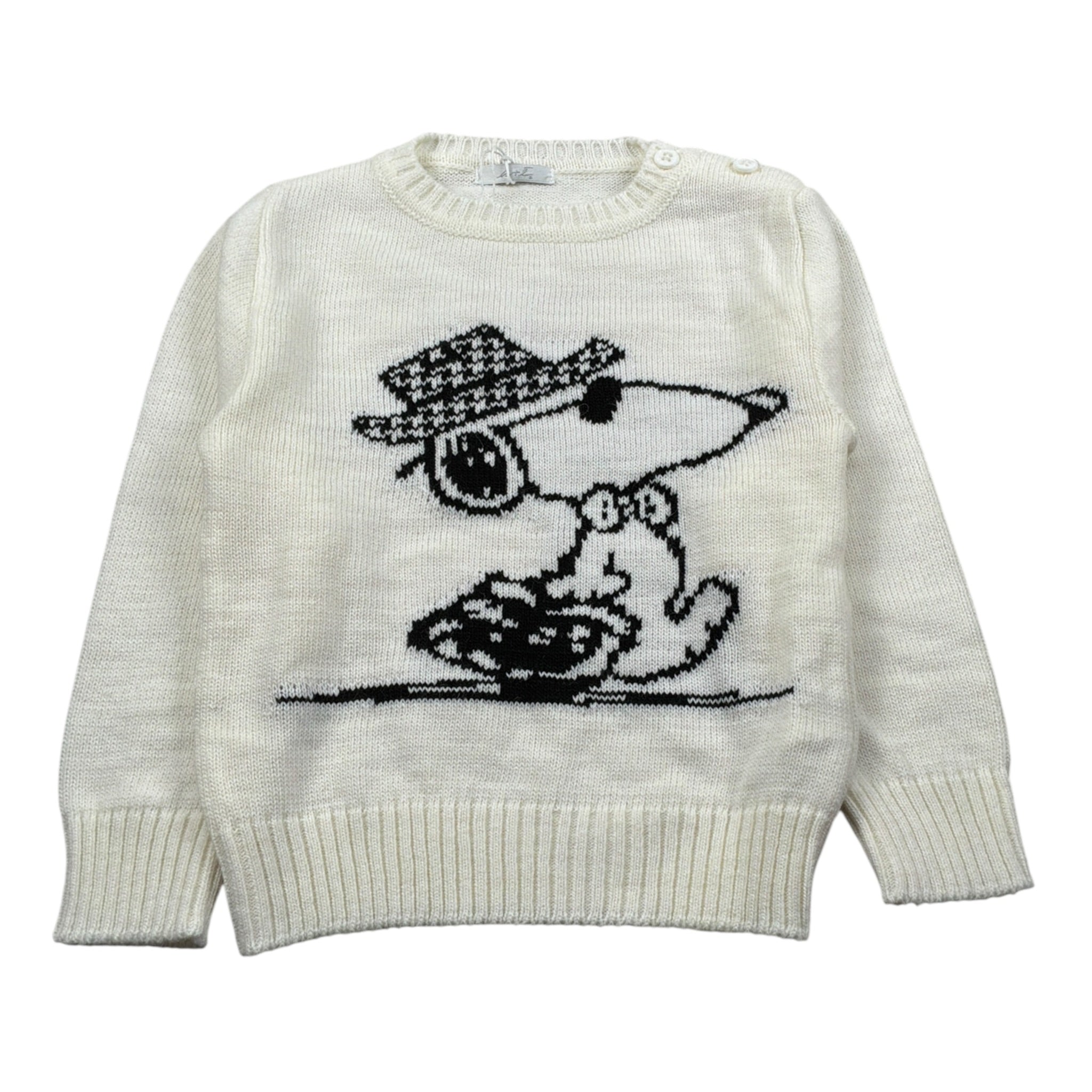 U+È Maglia Girocollo tinta unita Panna per Bambino UEM0397 PANNA U+è 