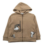 U+È Felpa con Zip E Cappuccio tinta unita Biscotto per Bambino UEM0425 BISCOTTO U+è 