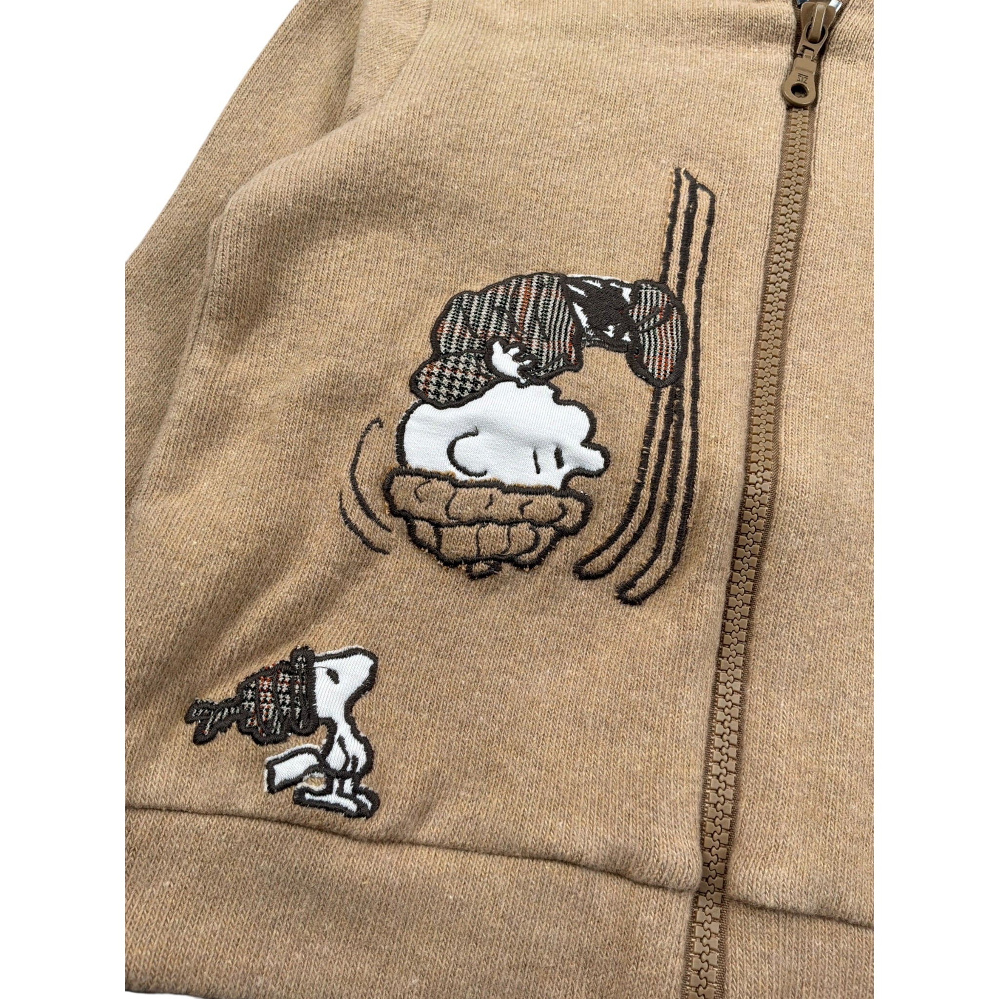 U+È Felpa con Zip E Cappuccio tinta unita Biscotto per Bambino UEM0425 BISCOTTO U+è 