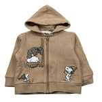 U+È Felpa con Zip E Cappuccio tinta unita Beige per Neonato UEM0425N BEIGE U+è 