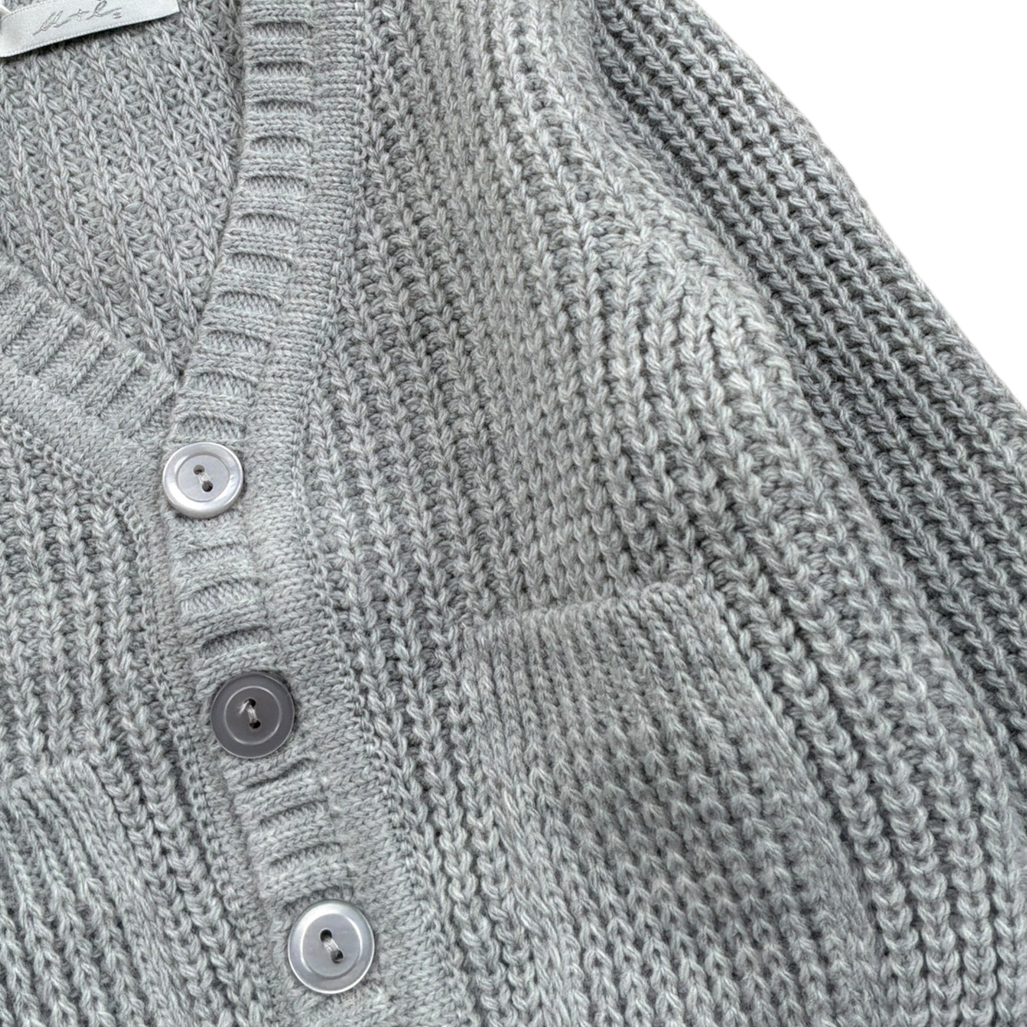 U+È Cardigan tinta unita con Bottoni Grigio per Neonato UEM0428 GRIGIO U+è 
