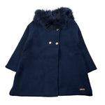 Mac Ilusion Cappotto tinta unita con Cappuccio Blu per Bambina 8697HHJ BLU MAC  ILUSION 