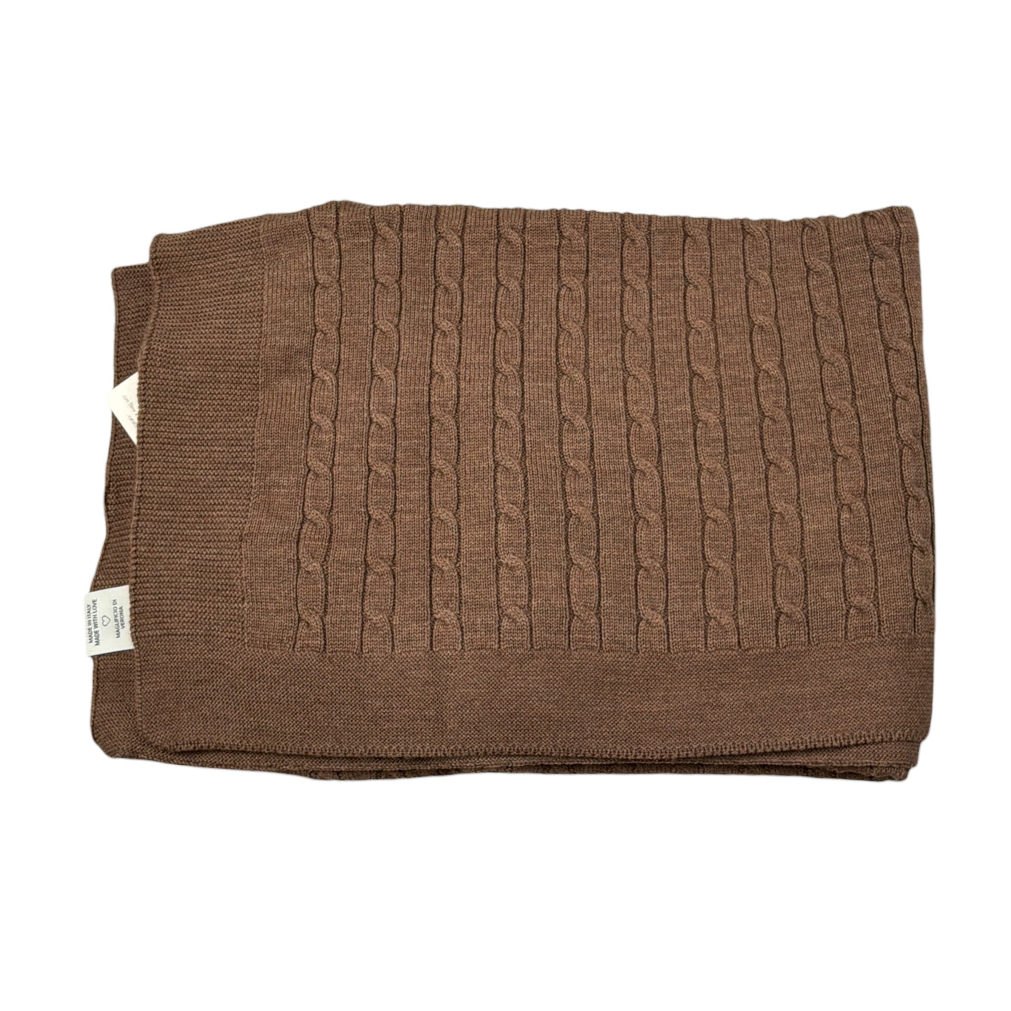 Maglifici Di Verona Coperta tinta unita In Maglia Marrone per Neonato 045285 MARRONE MAGLIFICI DI VERONA 