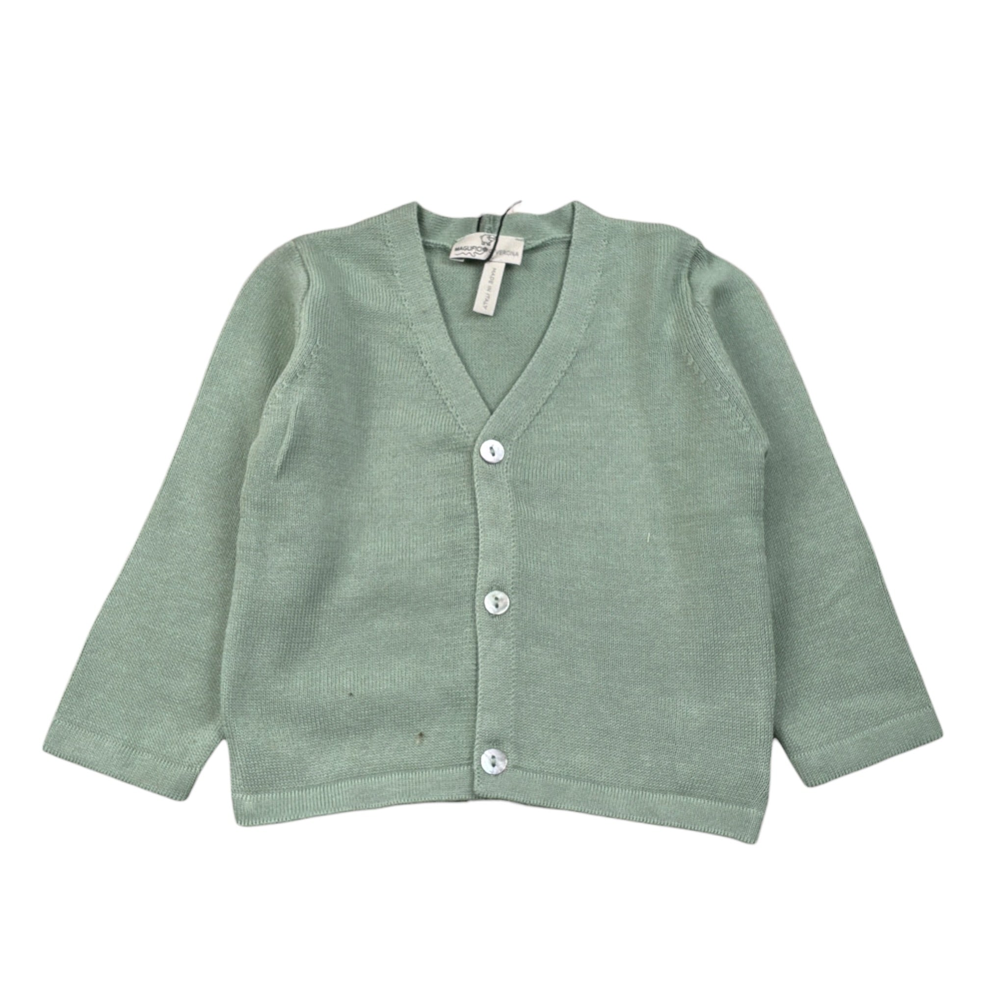 Maglifici Di Verona Cardigan tinta unita con Bottoni Verde per Neonata 045355 VERDE MAGLIFICI DI VERONA 