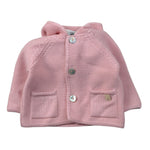 Maglifici Di Verona Cardigan tinta unita con Cappuccio Rosa per Neonata 045410 ROSA MAGLIFICI DI VERONA 
