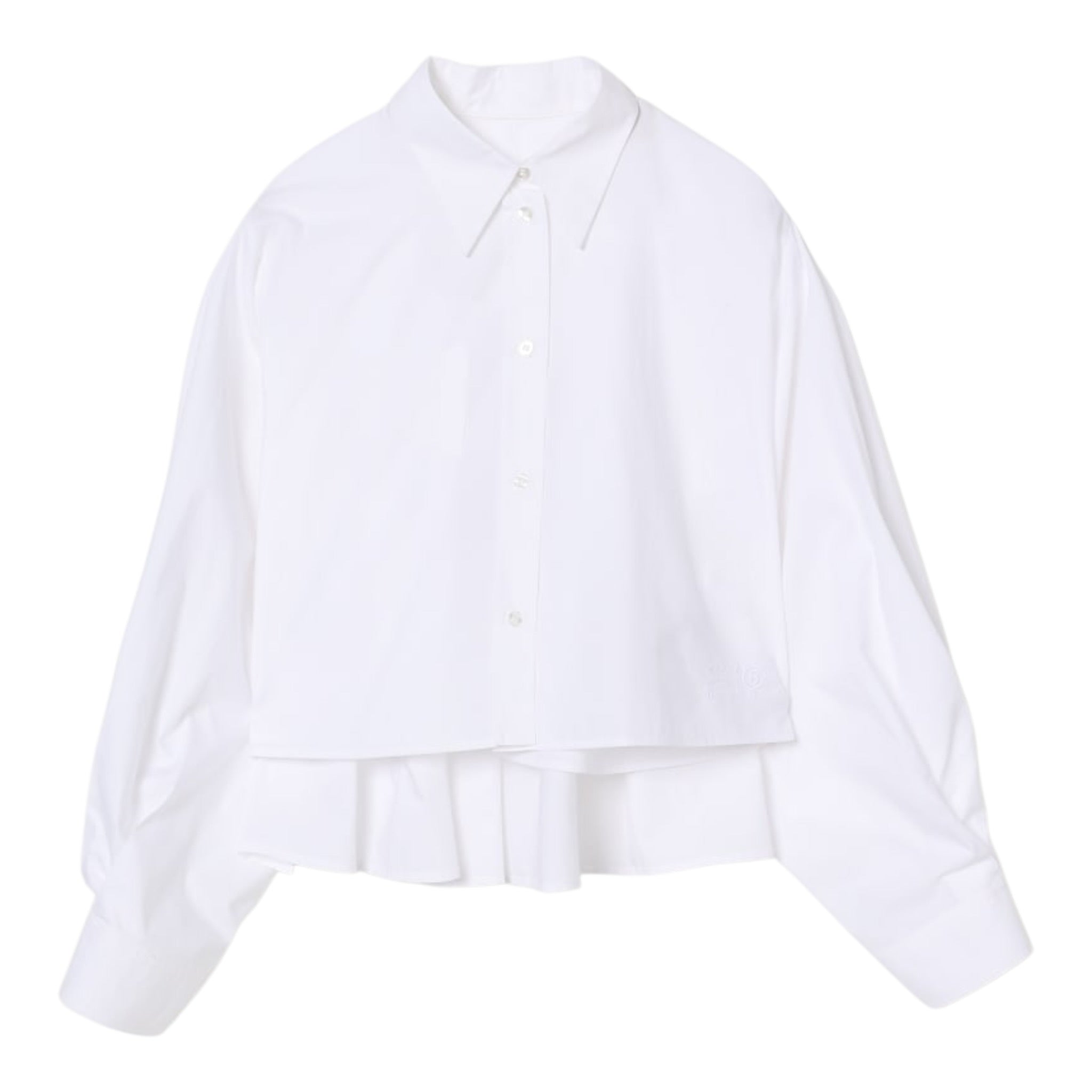 Maison Margiela Camicia Manica Lunga tinta unita con Logo Bianco per Bambina M60503 BIANCO MAISON MARGIELA 