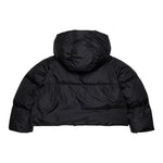 Maison Margiela Giubbino tinta unita con Zip E Cappuccio Nero per Bambina M60823 NERO MAISON MARGIELA 