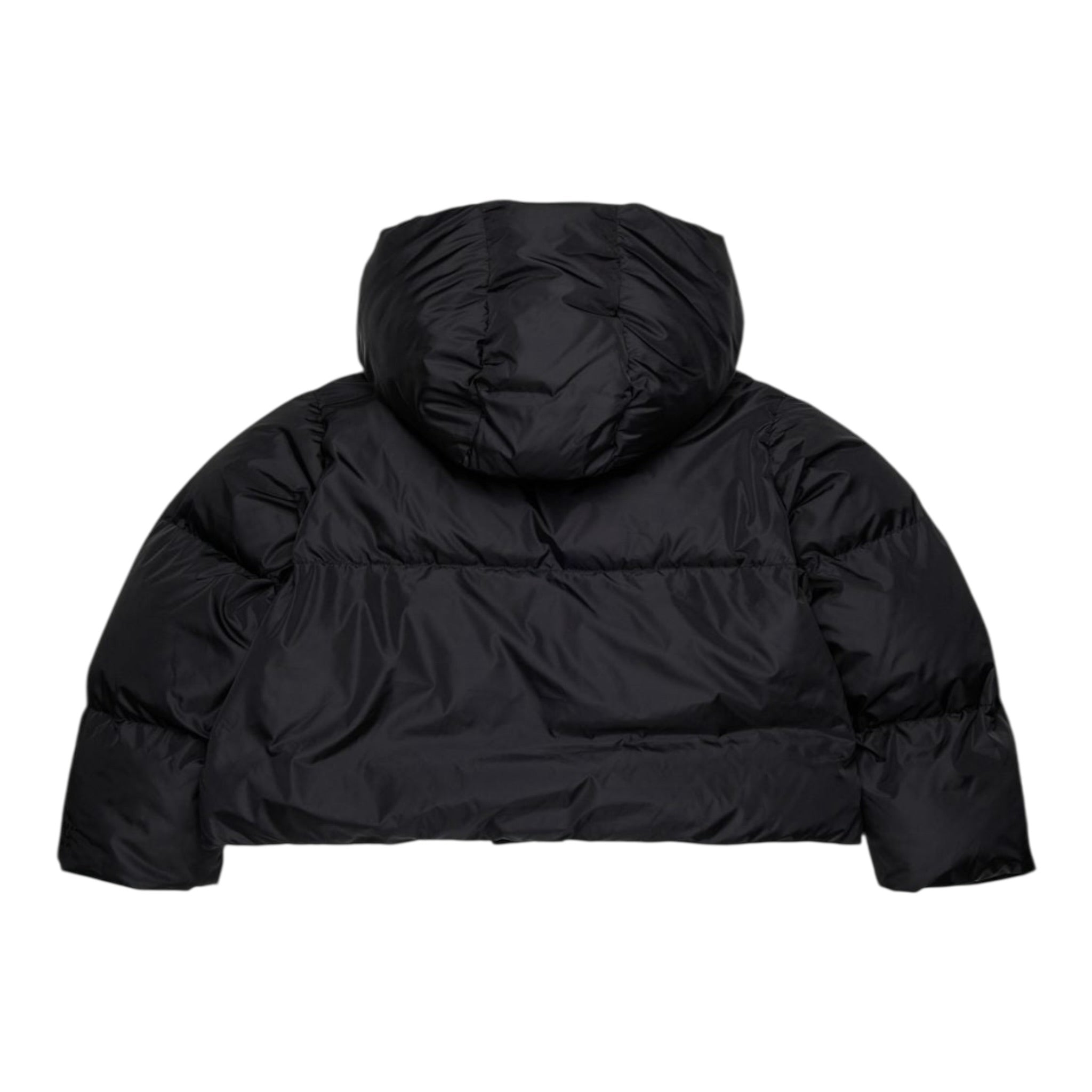 Maison Margiela Giubbino tinta unita con Zip E Cappuccio Nero per Bambina M60823 NERO MAISON MARGIELA 