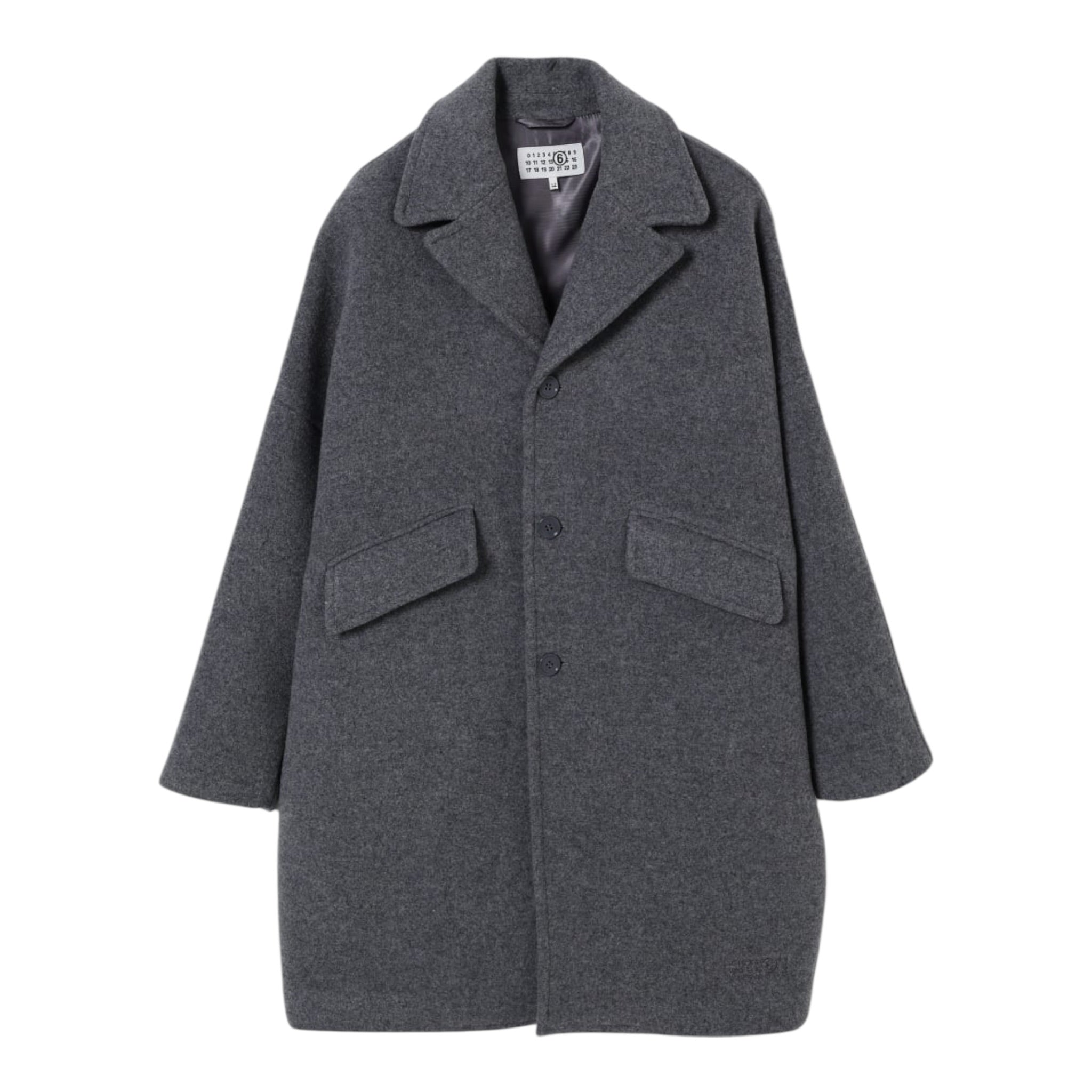 Maison Margiela Cappotto tinta unita con Bottoni Grigio per Bambina M60833 GRIGIO MAISON MARGIELA 