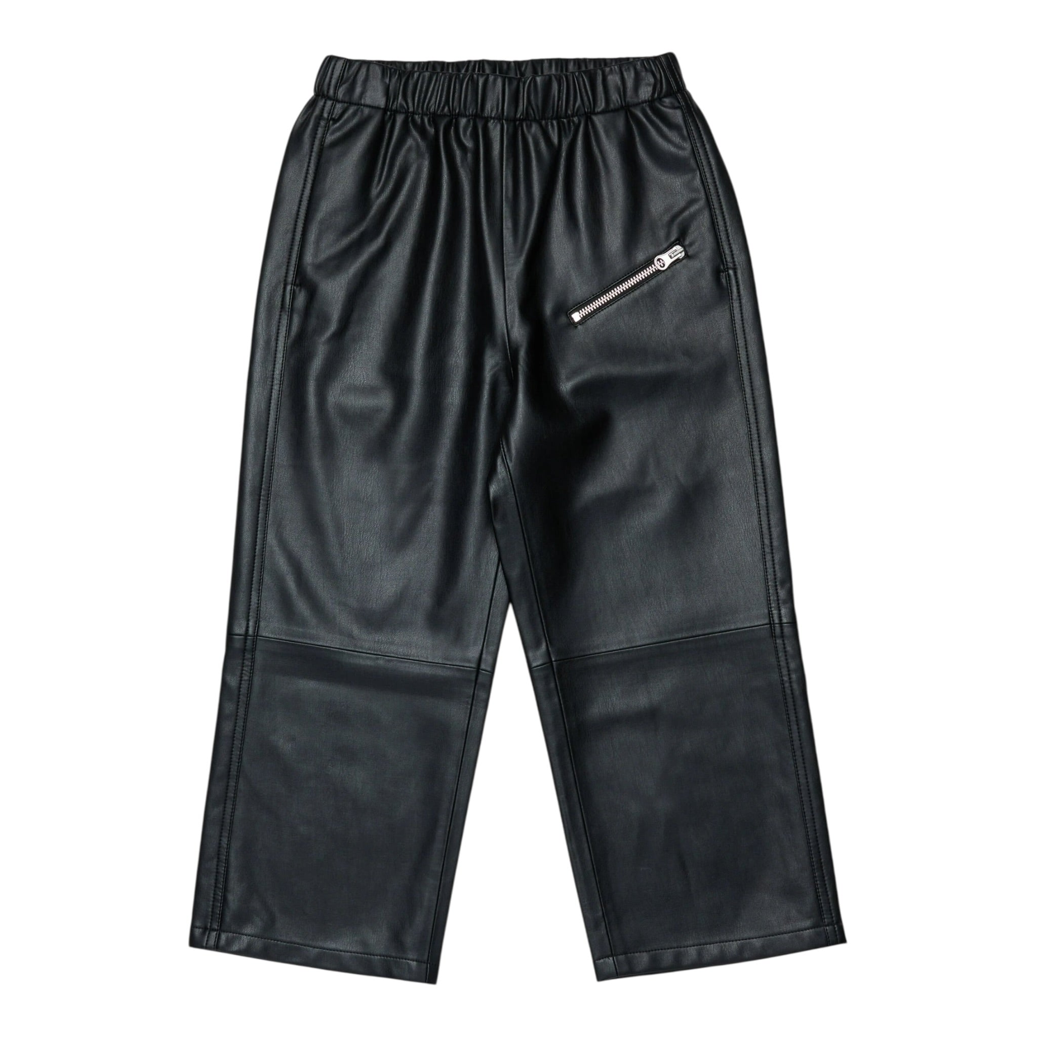 Maison Margiela Pantalone In Ecopelle tinta unita Nero per Bambina M60837 NERO MAISON MARGIELA 