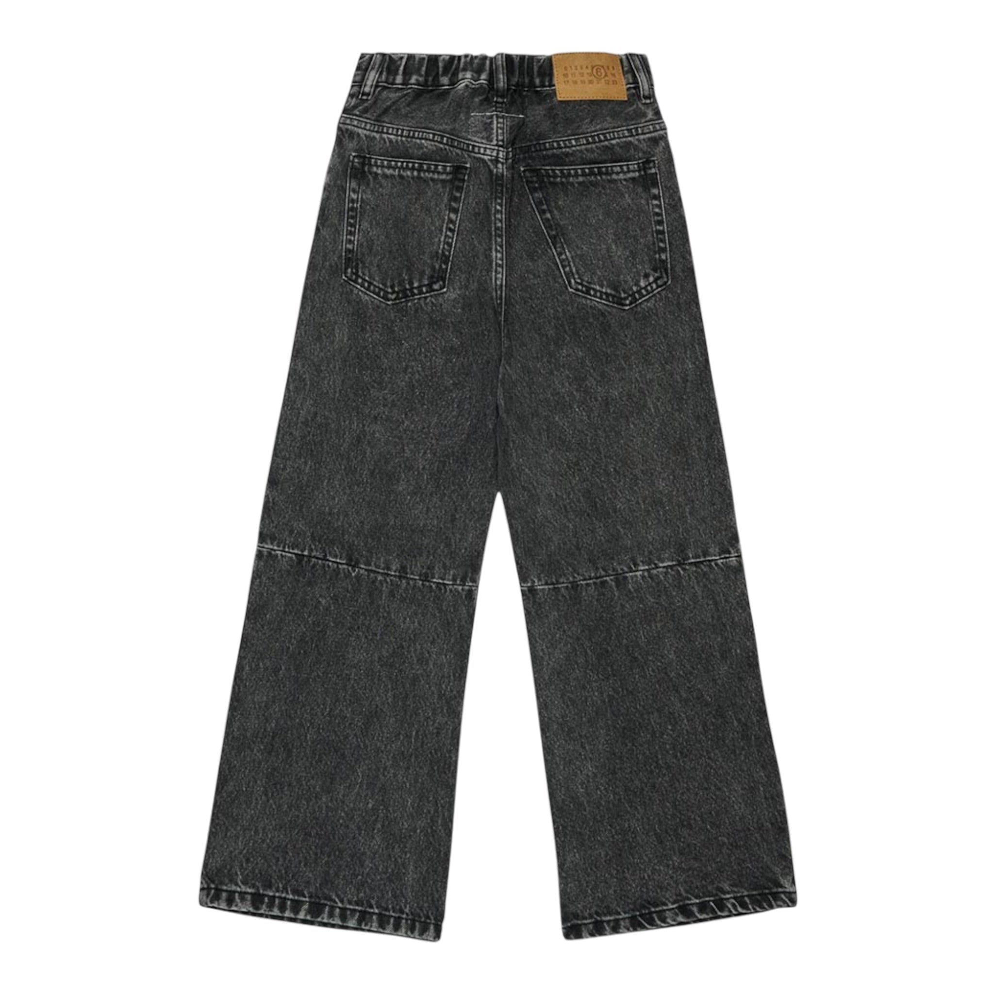 Maison Margiela Jeans tinta unita Modello Palazzo Nero per Bambina M60844X NERO MAISON MARGIELA 