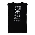 Maison Margiela Abito Giromanica tinta unita con Stampa Nero per Bambina M60850MM02X NERO MAISON MARGIELA 